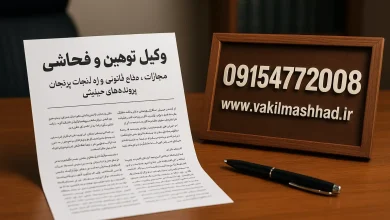 وکیل توهین و فحاشی | مجازات، دفاع قانونی و راه نجات از پروندههای حیثیتی 14 وکیل توهین و فحاشی | مجازات، دفاع قانونی و راه نجات از پروندههای حیثیتی